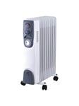 Gripo Oil radiator 2000W with 9 ribs and timer, Grey
