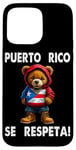 Coque pour iPhone 15 Pro Max Sweat à capuche Porto Rico Se Respeta Boricua Bear Style PR Flag