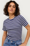 Saint Tropez - Topp Astasz SS Stripe T-shirt - Blå