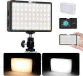 Lampe Vidéo LED, ML8 LED Eclairage Video Portable 187g pour Appareil Photo avec Diffuseur 2500K-9000K, Panneau de Caméra CRI 98+ Batterie 5000mAh Video Light, Lampe-Vidéo-LED-Panneau-Lumière