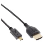 InLine 17501D HDMI-kabel 1 m HDMI Type A (Standard) HDMI Type D (Mikro) Sort