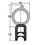 Tätningslist epdm 1-2,5 mm