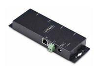 Startech.Com 4P Serial To Ethernet Adapter, Ip Lan To Rs232 Db9 Converter - Enhetsserver - 4 Portar - 100Mb Lan, Rs-232 - Monterbar På Vägg/Din-Skena - Taa-Kompatibel - För P/N: At925fm, Gc9sf, Scnm9ff, Scnm9fm