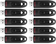 Lot de 10 Clé USB SANDISK Ultra 128 Go 128GB 128g USB 3.0 jusqu'à 130Mo/s SDCZ48-128G-U46