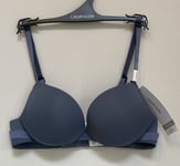 Calvin Klein Plunge Sculpted Lift Bra In Chrome Size 32A BNWT Style 4500295941