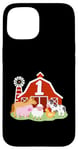 Coque pour iPhone 15 1er anniversaire animaux de la ferme Bday Party 1 an garçon tout-petit