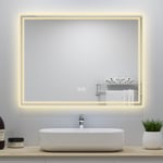 Ocean Sanitaire - Ocean Miroir salle de bain 3 couleurs led lumineux avec anti-buée et bluetooth Horizontal 120x70cm