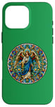 iPhone 16 Pro Max Stained Glass Saint Archangel Raphael Case