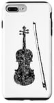 Coque pour iPhone 7 Plus/8 Plus Violon et Archet (Noir Ancien) Violoniste