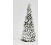 Sapin LED givré H. 40 cm  Vert/Blanc