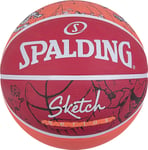 Spalding Street Sketch Dribble Basketboll Röd R. 7