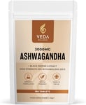 Pure Ashwagandha Extract 180 Tablets 3000Mg - 10% Withanolides with Black Pepper