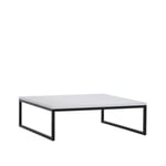 Cappellini - Fronzoni'64 Low Table 100x100 White, Base Anthracite Matt Lacquer - Småbord & sidebord - Svart - Metall/Tre