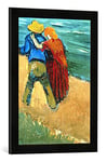 Kunst für Alle 'Image encadrée de Vincent Van Gogh Amour Couple dans Arles, d'art en qualité Photos Fait Main de Cadre, 40 x 60 cm, Noir Mat