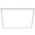 BRILONER - Plafonnier LED au design ultra mince en blanc, Luminaire Plafonnier carré 18W avec rétroéclairage indirect, Plafonnier Chambre, Plafonnier Salon, Lampe Chambre, Lampe Cuisine