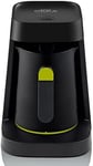 OK0013-X MINIO JET Cafetière turque, 400 W, capacité de 5 tasses, protection anti-débordement, système d'avertissement acoustique, noir/vert