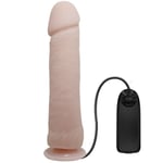 The big penis realistic and vibrating dildo flesh 26 cm