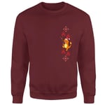 Pokemon Charmander Party Christmas Jumper - Burgundy - M - Burgundy