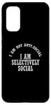Coque pour Galaxy S20 C'est drôle, je ne suis pas antisocial, je suis sélectivement social