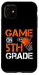 Coque pour iPhone 11 Jeux amusants sur le basket-ball de cinquième année premier jour d'école