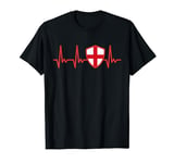 England 2024 English Flag Heartbeat Proud T-Shirt