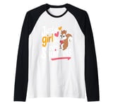 Funny Squirrel Just a Girl Who Loves Squirrels Forest Animal Raglan Baseball Tee