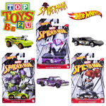 Hot Wheels Marvel Spiderman 1:64 Scale Diecast Model Vehicles - Pack of 3