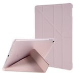 iPad 10.2&quot; (2021 / 2020 / 2019) / iPad Pro 10.5 / iPad Air (2019) Deksel - Fleksibel Origami Deksel - Pink
