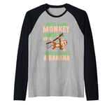 Its all Monkey Games until someone loses a Banana Monkey Raglan Baseball Tee