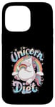 Coque pour iPhone 14 Pro Max Unicorn Diet Magical Rainbow Unicorn Princess