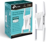 Répéteur WiFi 6E Mesh RE815XE, Amplificateur WiFi AXE5400 Mbps, 1 Port Gigabit, 4 antennes externes, Compatible avec les box internet, profitez du WiFi 6 sans changer votre Box