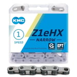 KMC Z1eHX EPT Anti Rust Wide Single Speed Chain 1/2" X 1/8" - 112 Links Silver