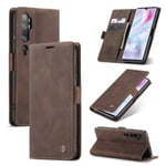 CaseMe Xiaomi Mi CC9 Pro / Mi Note 10 Pro / Note 10  Vintage Fodral - Mörkbrun Brun