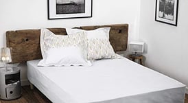 Home Linge Passion Drap Housse Blanc 160x200 +25 cm 100% Coton 57 Fils (Label Oeko-Tex)