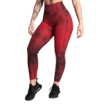 High Waist Leggings, Chili Red Grunge