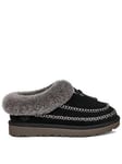 UGG Womens Disquette Alpine Slipper  Black, Black, Size 6, Women