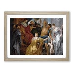 The First Book Of Kings In The Bible By Peter Paul Rubens Classic Painting Framed Wall Art Print, Ready to Hang Picture for Living Room Bedroom Home Office Décor, Oak A4 (34 x 25 cm)