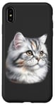 Coque pour iPhone XS Max Portrait de chat tigré argenté x chat mignon