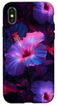 iPhone X/XS Aesthetic Hawaiian flower Purple Hibiscus Flowers Girl Case