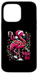 Coque pour iPhone 14 Pro Max Fa LaLa Mingo Flamingo Sapin de Noël Tropical Christmas Lights