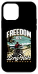 Coque pour iPhone 12 mini Freedom Is A Long Ride Moto Chopper Tour