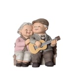 Loving Elderly Couple Figurines Wedding Couple Figurines Tabletop Ornaments Couple Living Room Bedroom Decorations Crafts Gifts for Home Valentine's Day Anniversary Wedding Decor Gift G-guitar 1PC