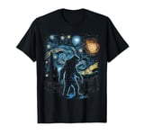 Bigfoot Sasquatch Starry Night Galaxy Monster Hunter Funny T-Shirt