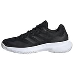 adidas Femme Gamecourt 2.0 Tennis Sneaker, Core Black Core Black Silver Met, 43 1/3 EU