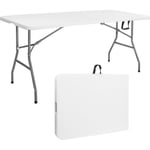 Springos® Table Pliante 180 Cm - Blanc