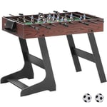 VEVOR Table de Baby-Foot Pliable de Taille Standard de 106,5 cm, Jeu Football de Table Intérieur, Soccer sur Table avec 2 Balles, pour Maison, Famille, Voyage, Salle de Jeux, Bar, Club de Loisirs