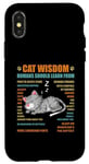 Coque pour iPhone X/XS Cat Wisdom Les humains devraient apprendre de