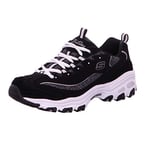 Skechers (SKEES) - D'Lites-Biggest Fan - Baskets Sportives, femme, noir (bkw), taille 37