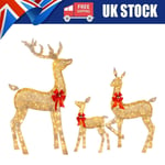 Christmas LED Light Up Reindeer Statues Christmas Reindeer Light Garden Decor