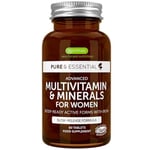 Methylated Women's Multivitamin with Active B-Vitamins and Gentle Iron, 60 Easy-to-Swallow Tablets, High Potency & Sustained Release, Clean Label, Vegan, 30 Servings, by Igennus